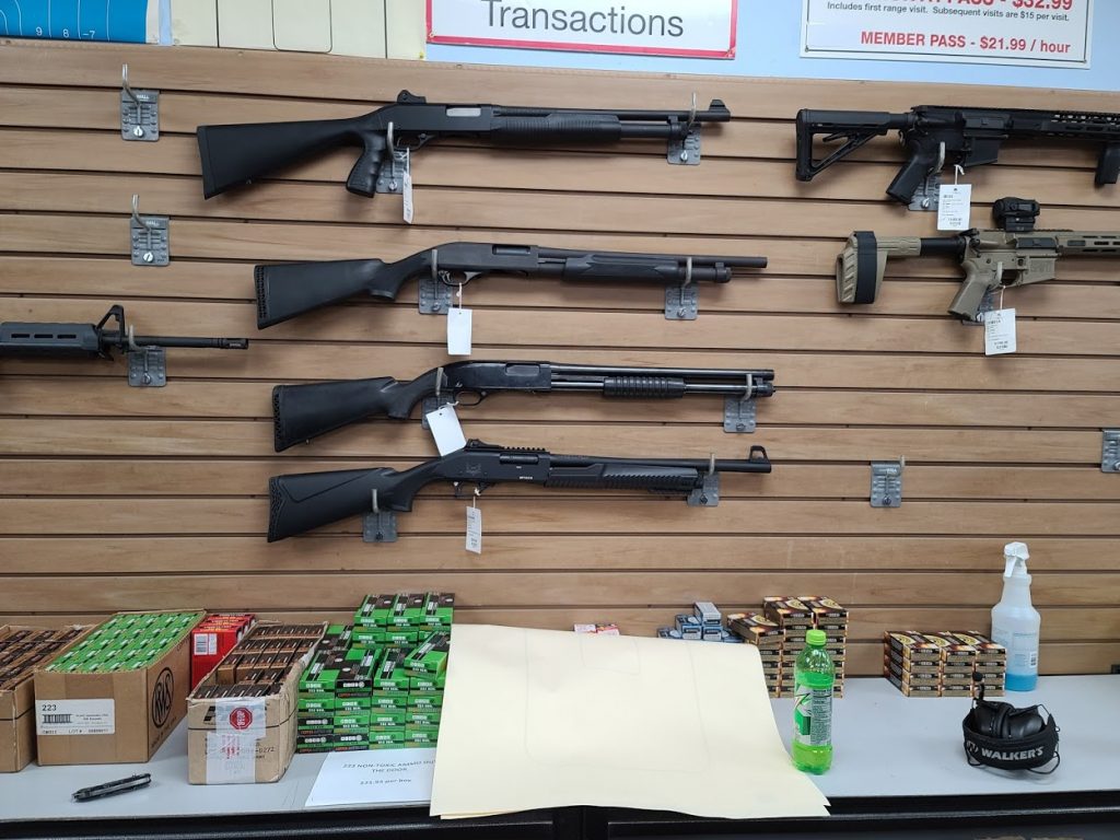 Gun display at Virginia store