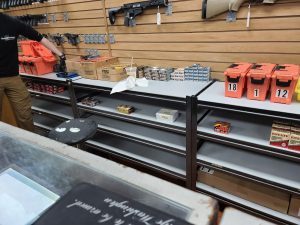 Empty ammo shelves