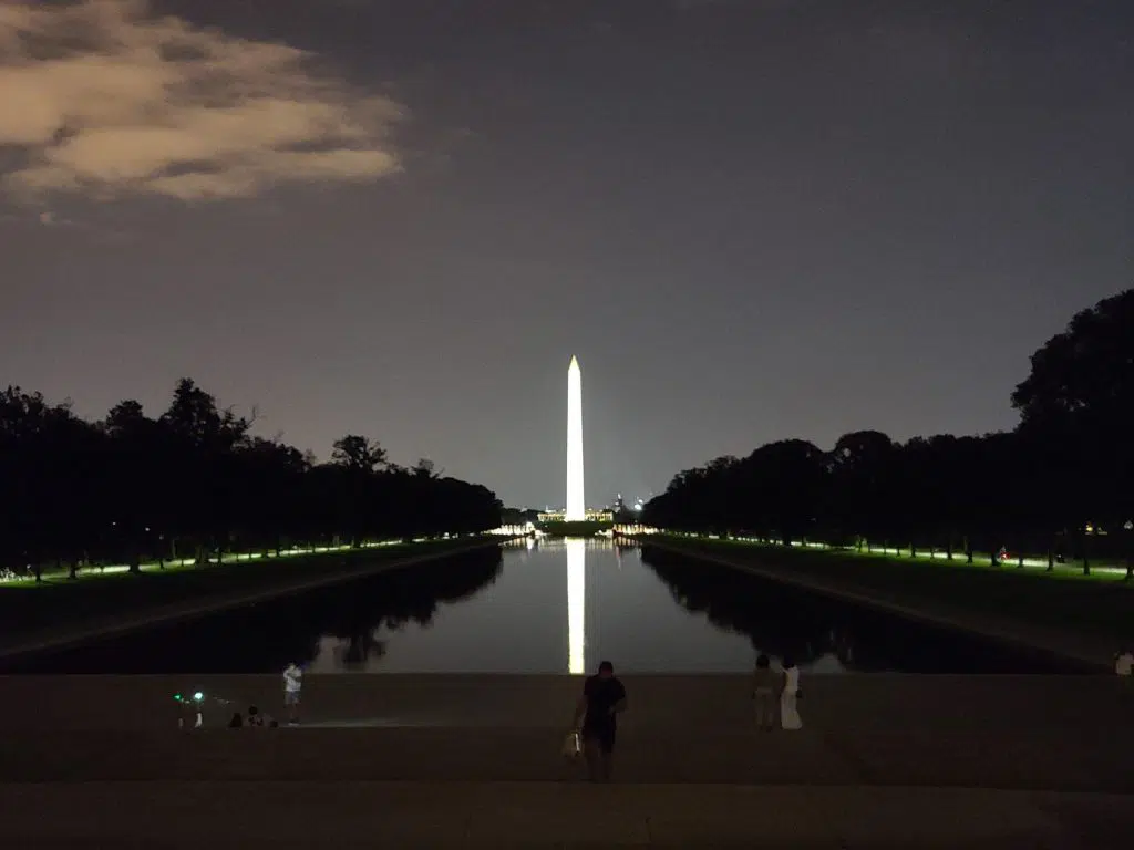 The Washington Monument in Washington, D.C. at night