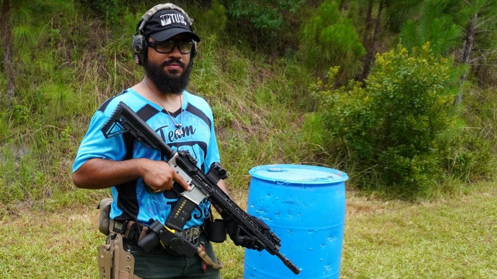 Christian Nelson competes at the Gun Makers Match on June 19th, 2021