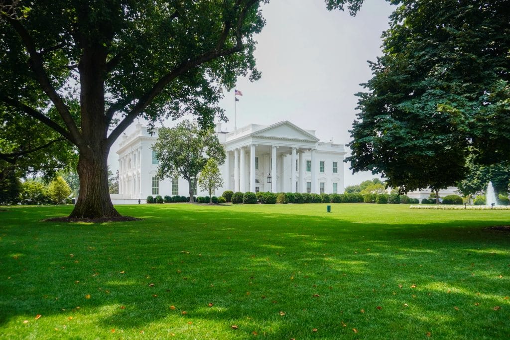 The White House as seen from Lafayette Square