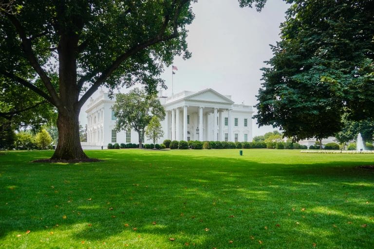 The White House as seen from Lafayette Square