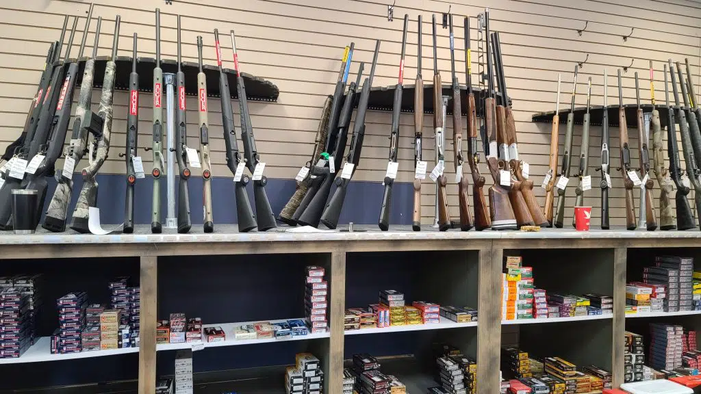 A display at a Pennsylvania gun store on August 21st, 2021