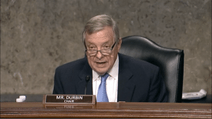 Senator Dick Durbin (D., Ill) speaks at David Chipman's nomination hearing on May 26th,2021