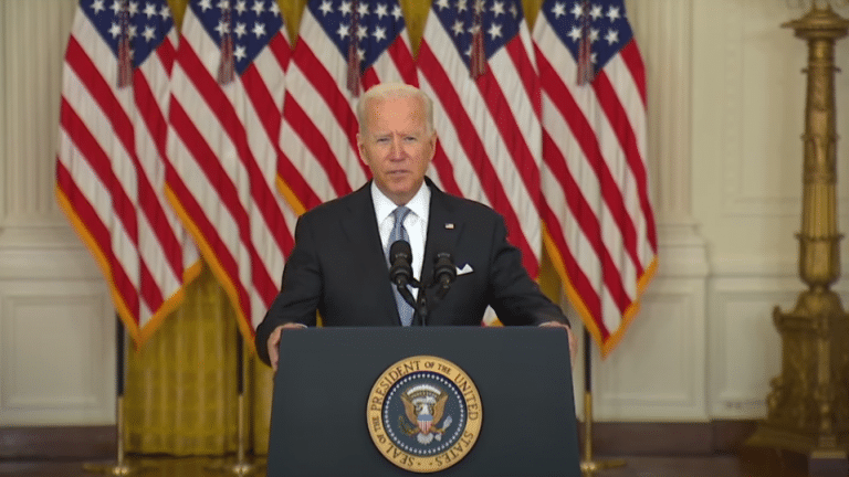Joe Biden delivers remarks about Afghanistan on August 16, 2021
