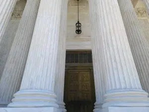 The doors to the Supreme Court in Washington, D.C.