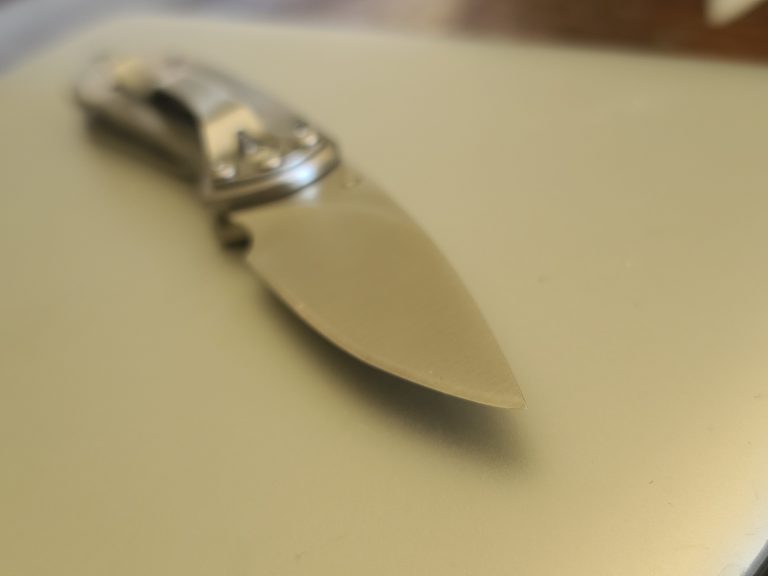 An opened pocket knife