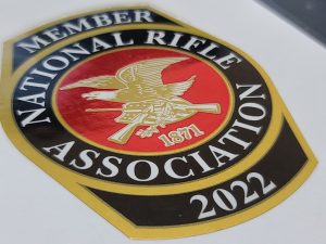 An NRA member badge for 2022