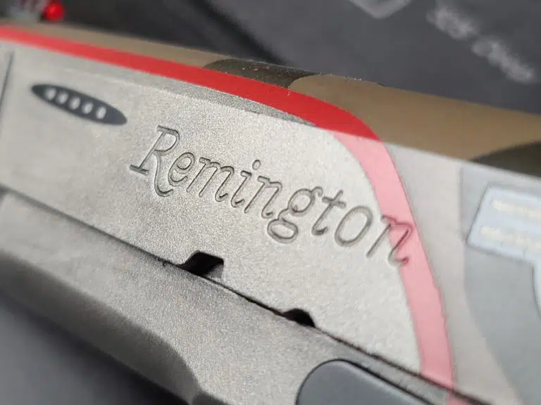 Remington markings on a handgun