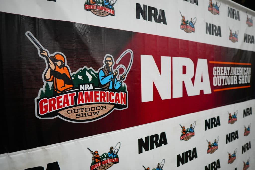 A sign for the NRA's Great American Outdoor Show