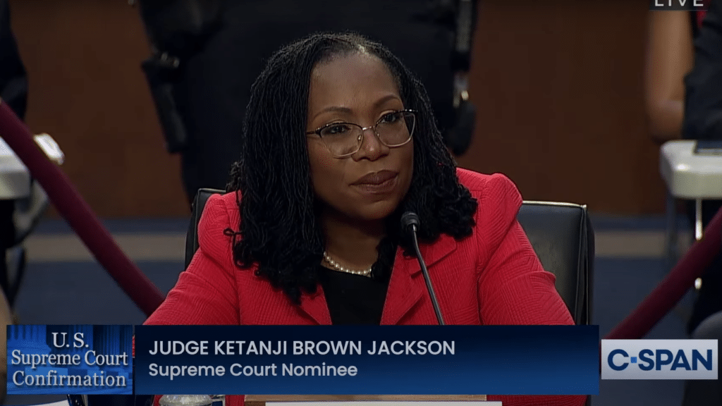 Judge Ketanji Brown Jackson on the second day of her Supreme Court confirmation hearing