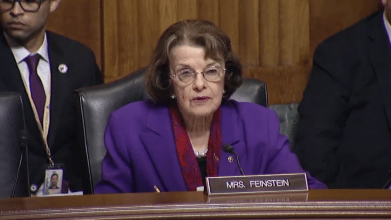 Dianne Feinstein speaks at a Senate Judiciary Committee hearing on July 21, 2021