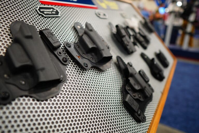 Holsters on display at the 2022 NRA Annual Meeting