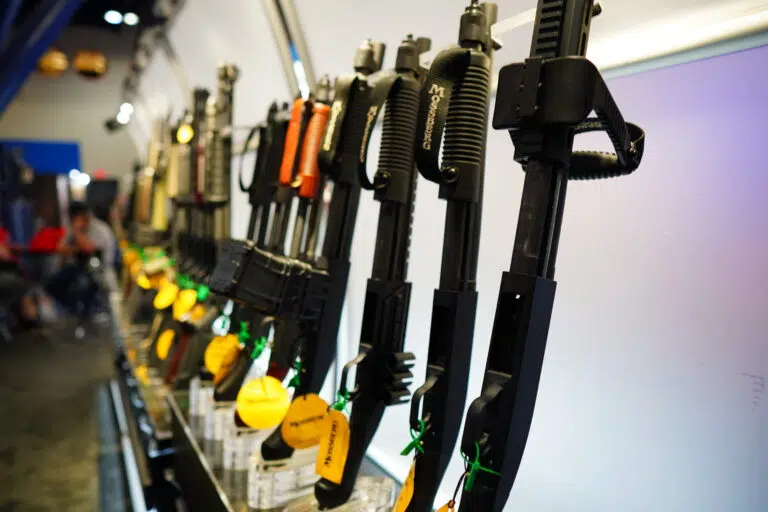 Mossberg pump action display at the 2022 NRA Annual Meeting