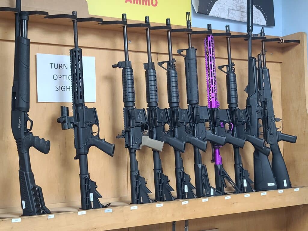 AR-15s for rent at a Virginia gun range