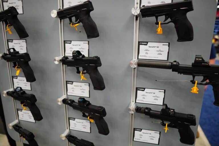 New handguns on display at the 2023 NRA Annual Meeting