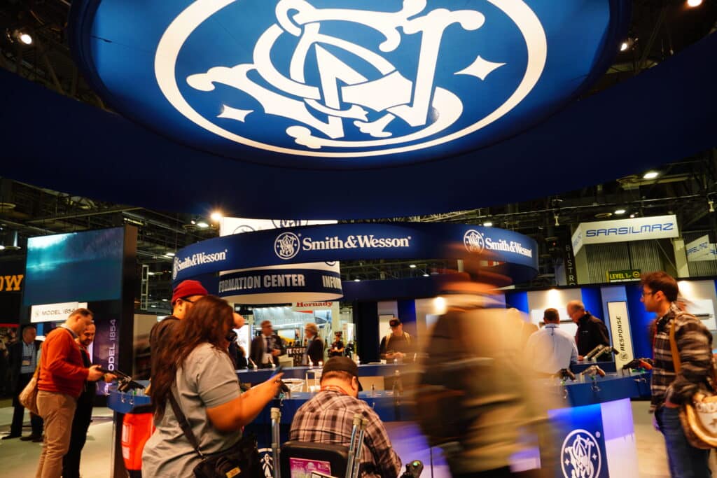 The Smith and Wesson booth at SHOT Show 2024