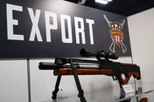 The Global Defense gun exporter booth at SHOT Show 2024