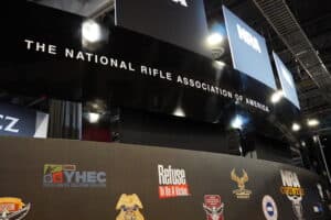 The National Rifle Association booth at SHOT Show 2024