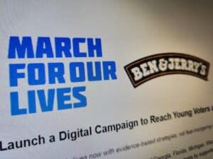 March for Our LIves releases ads with ice cream brand Ben & Jerry's